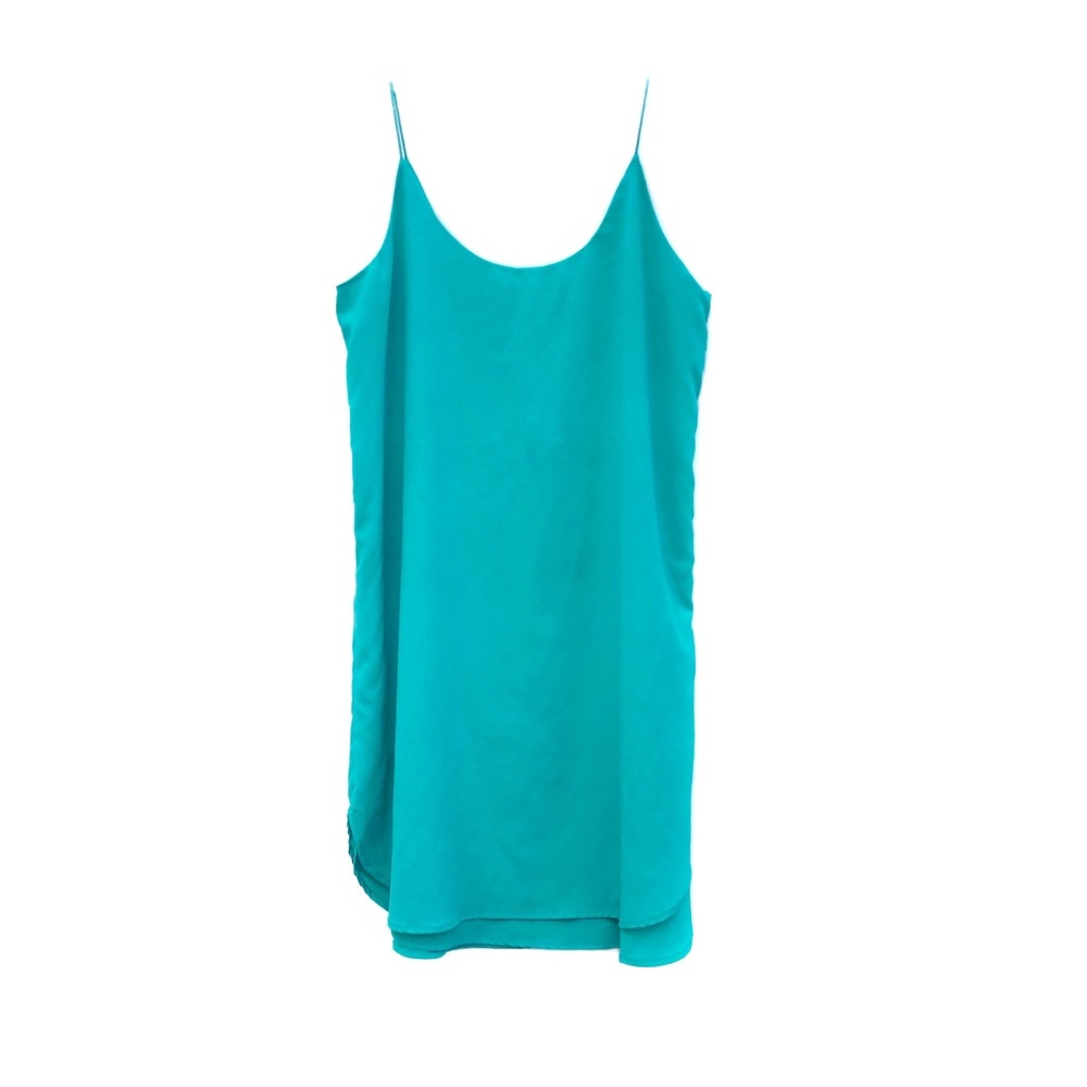 Lila Rose Lightweight Teal Pullover Cami Shift Mini Short Casual Dress EUC 8